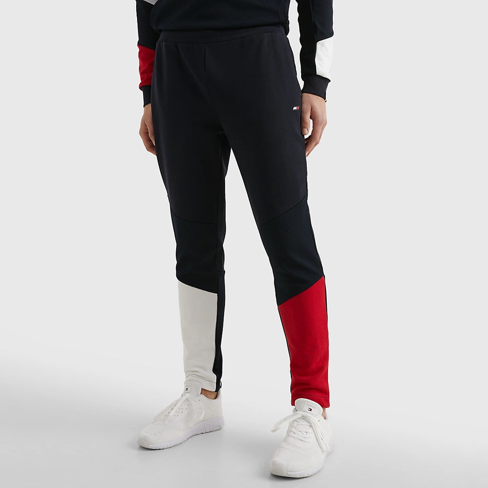 Color - Blocked Mix Media Sweatpant - Navy Multi