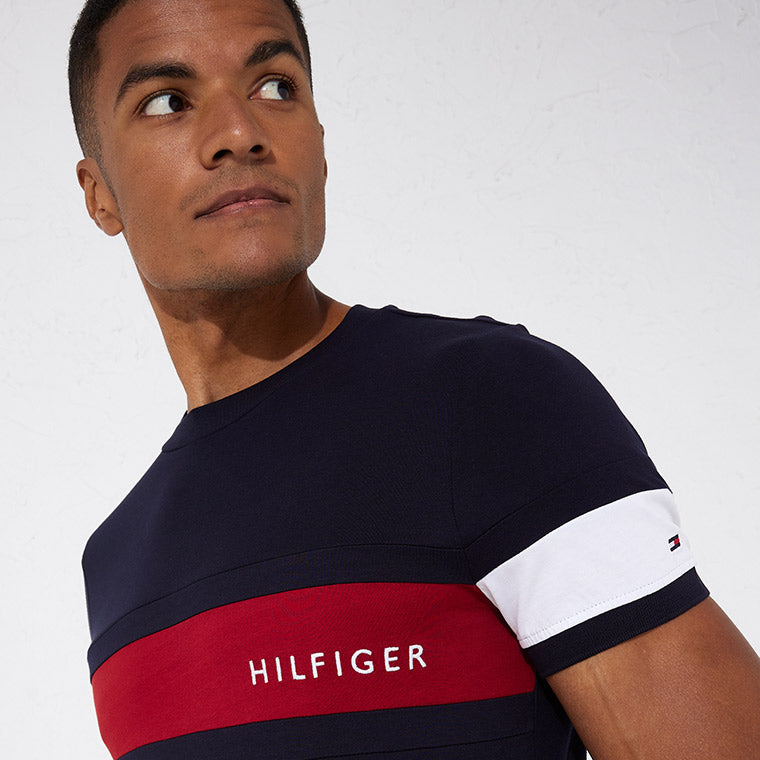 Colorblock Placement T-Shirt - Navy