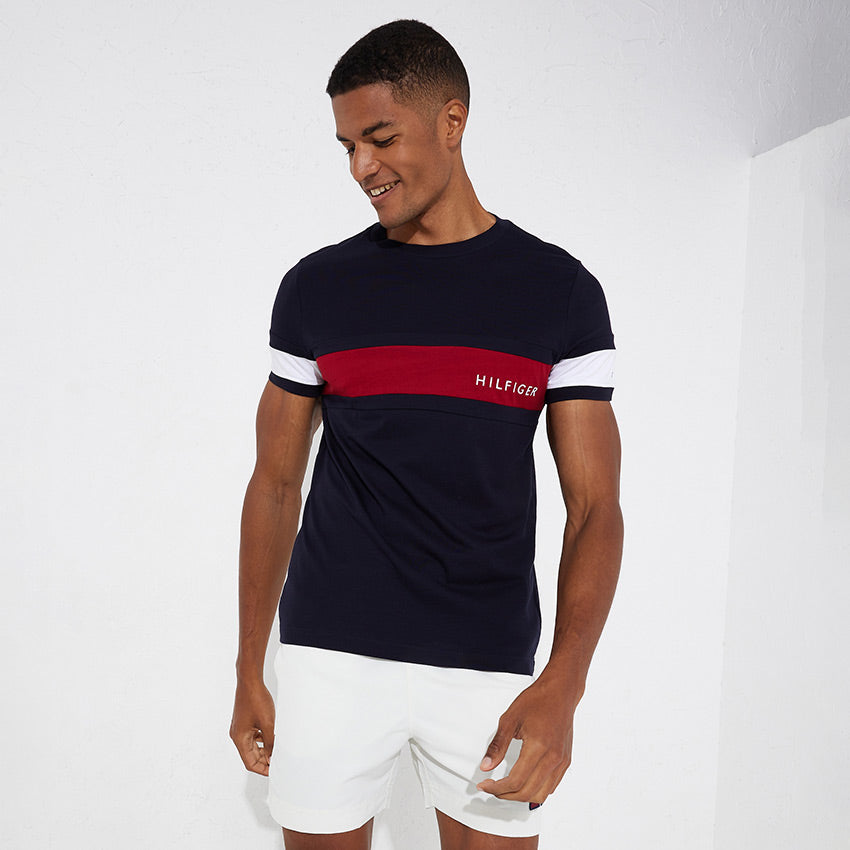 Colorblock Placement T-Shirt - Navy