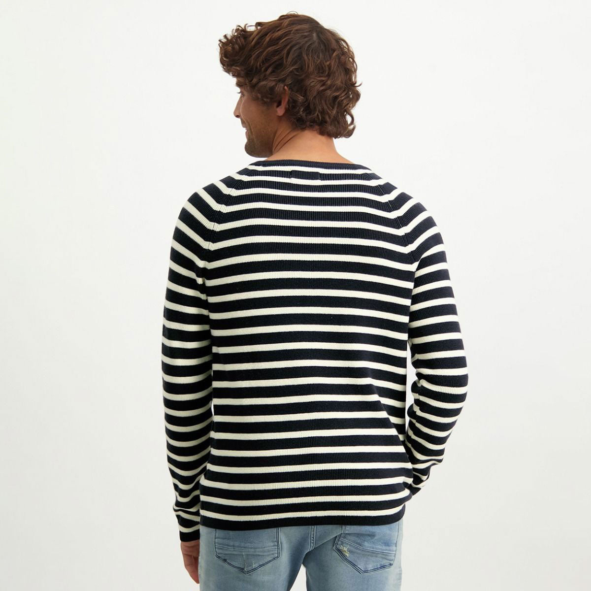 Zack Knit Cotton Sweater Stripe Pattern