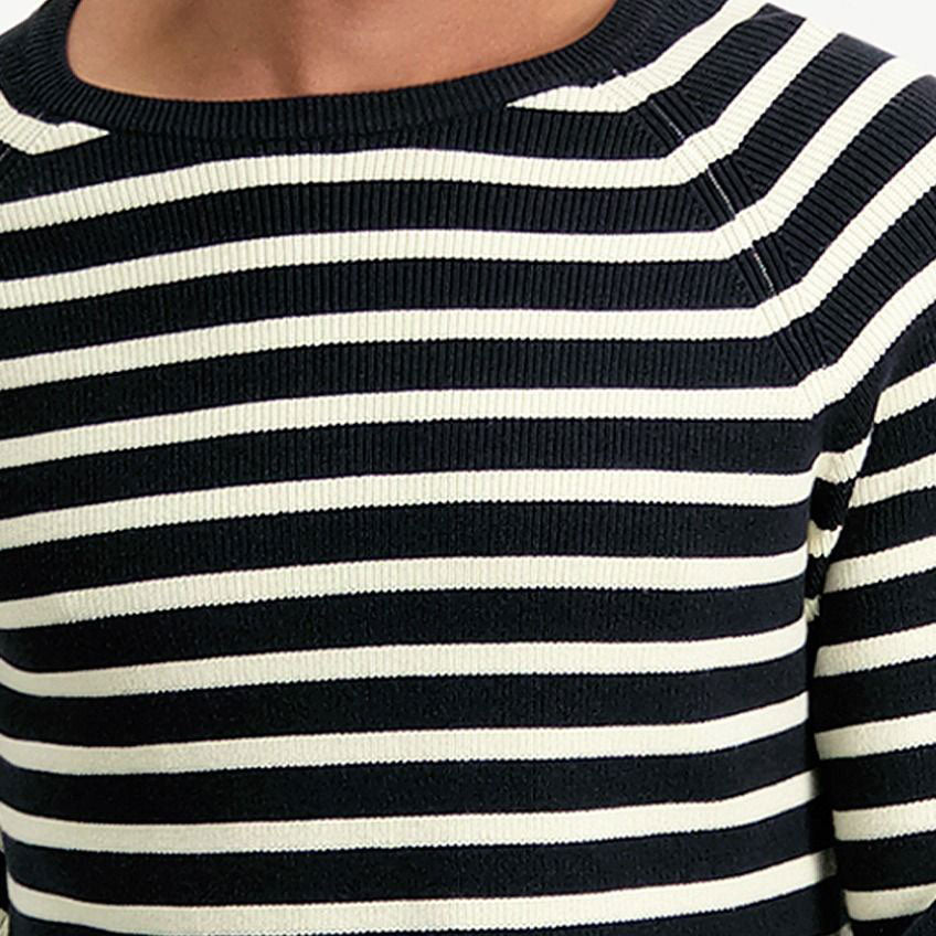 Zack Knit Cotton Sweater Stripe Pattern