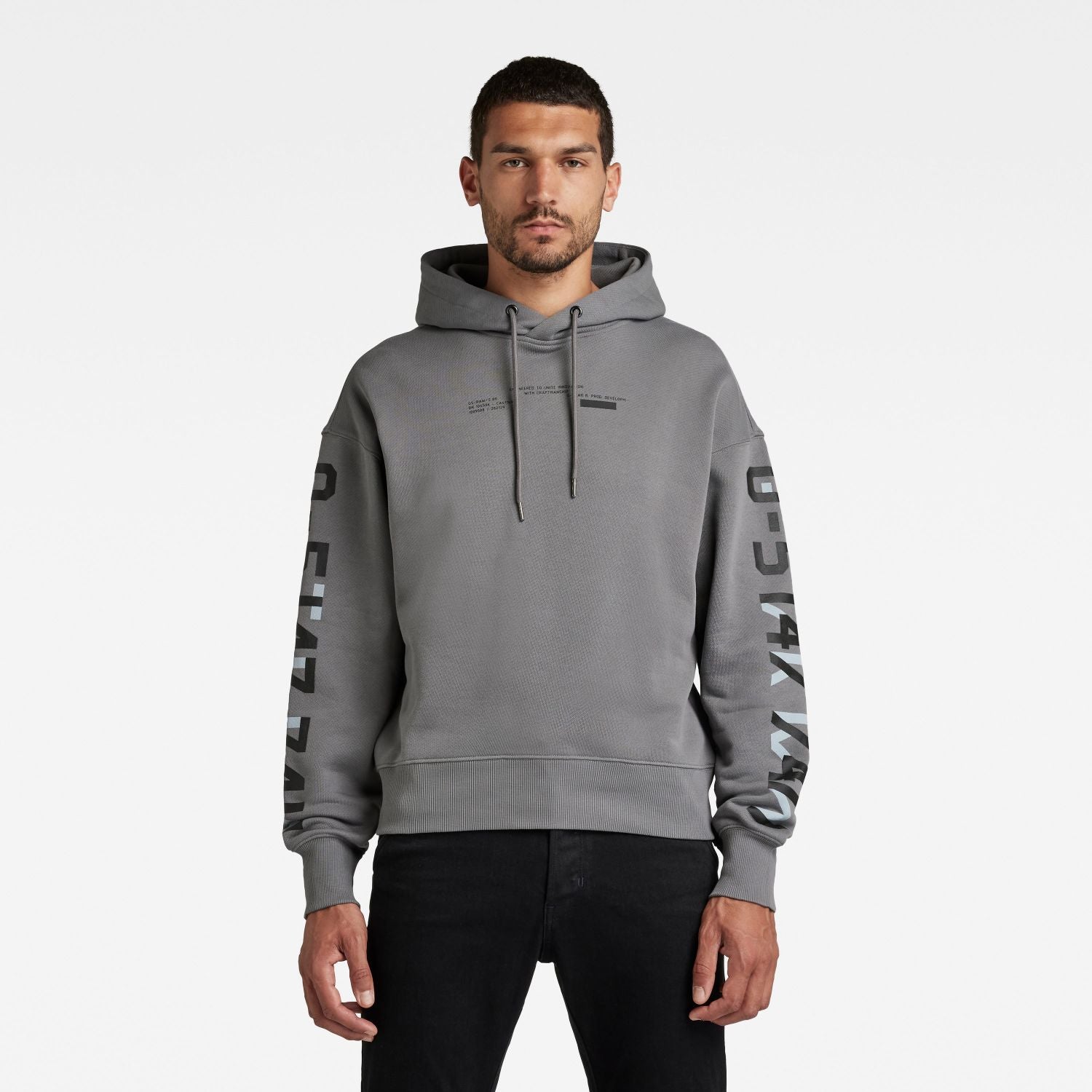 Hoodie Sleeve Graphics Grey