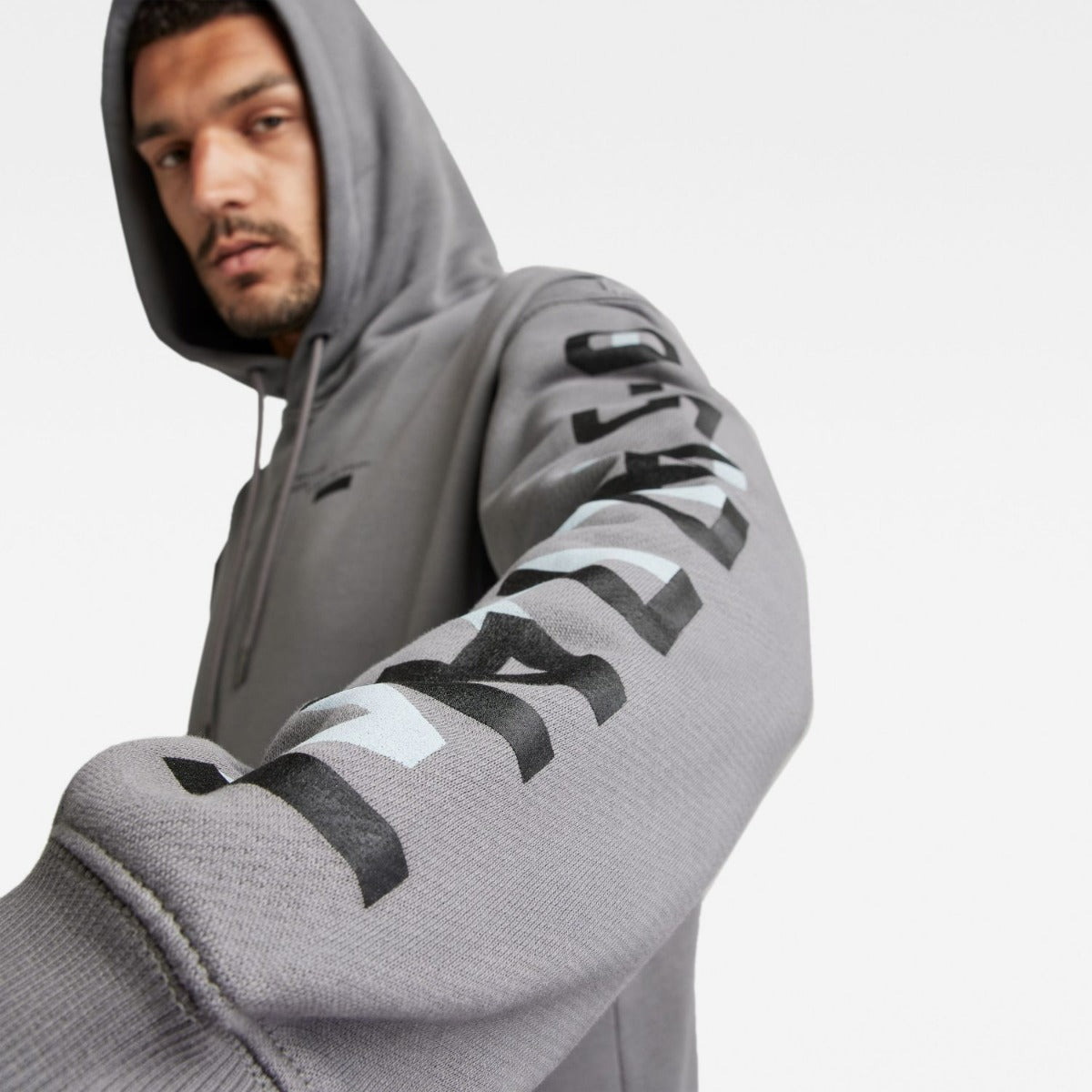 Hoodie Sleeve Graphics Grey