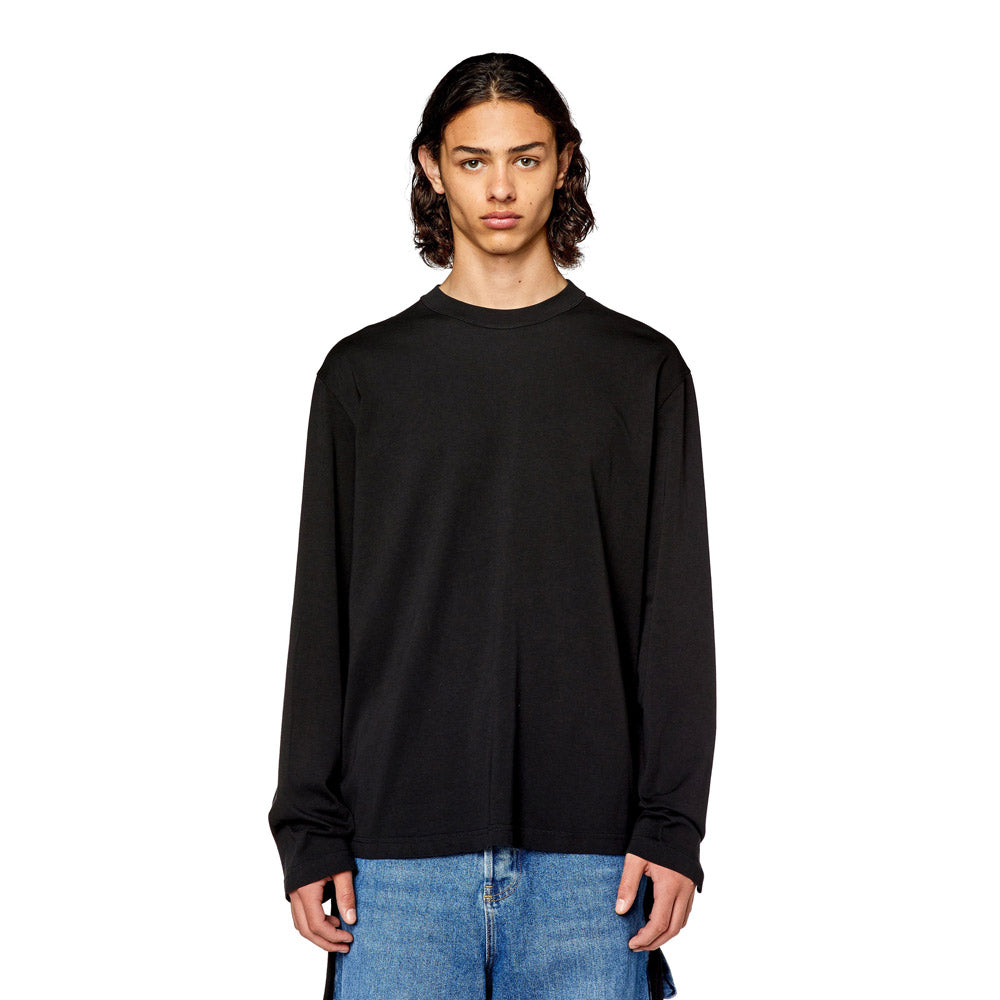 T-Crane-Long Sleeve T-Shirt - Black