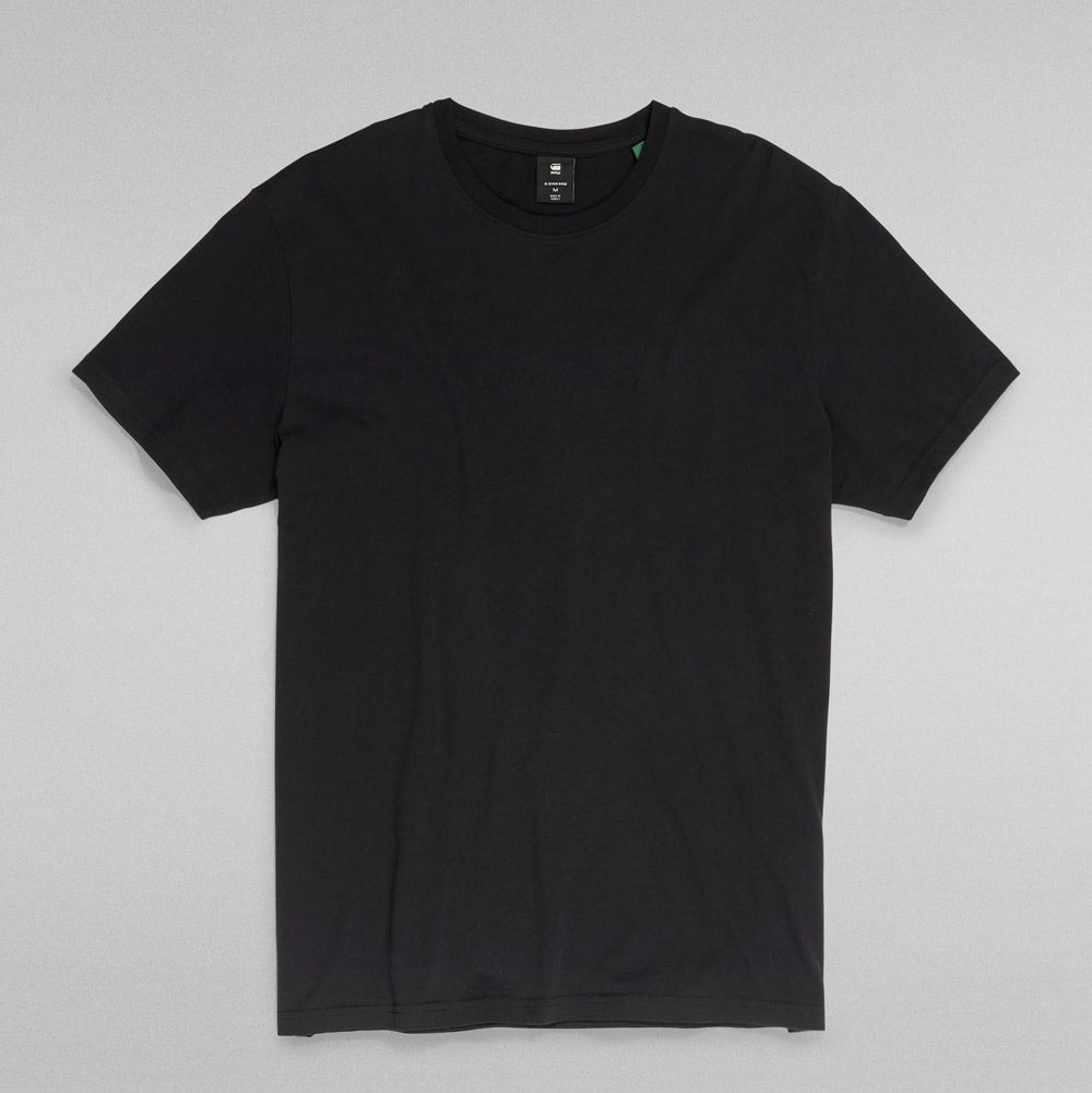 Back Graphic Raw T-Shirt - Black