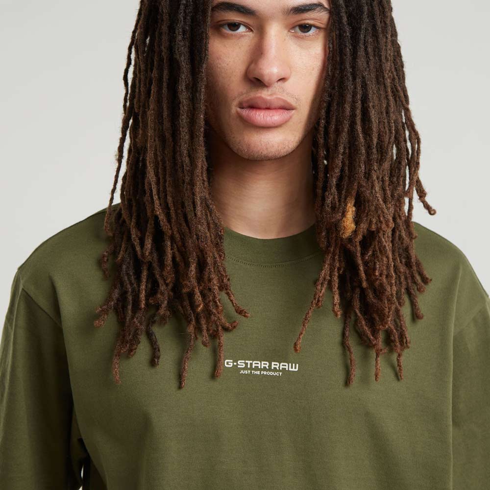 Center Chest Boxy T-Shirt - Olive