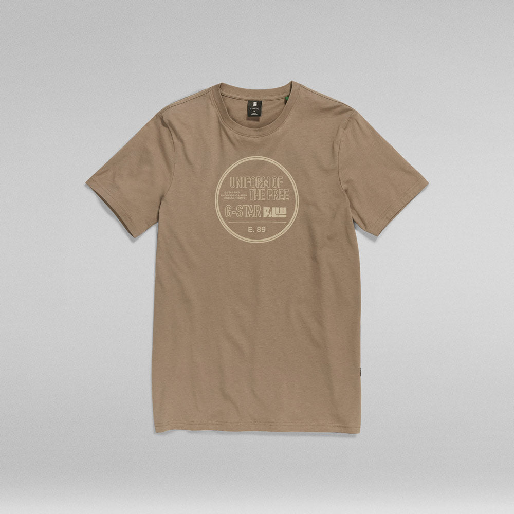 Chest Graphic T-Shirt - Taupe