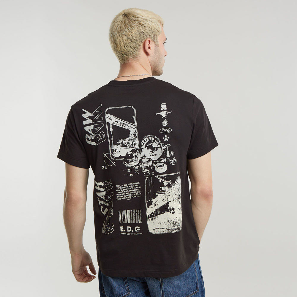 Poster Back Graphic T-Shirt - Black