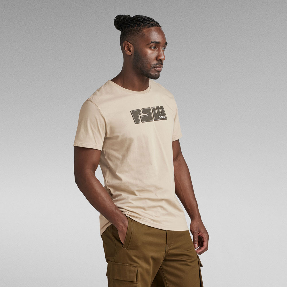 Raw. Felt T-Shirt - Khaki