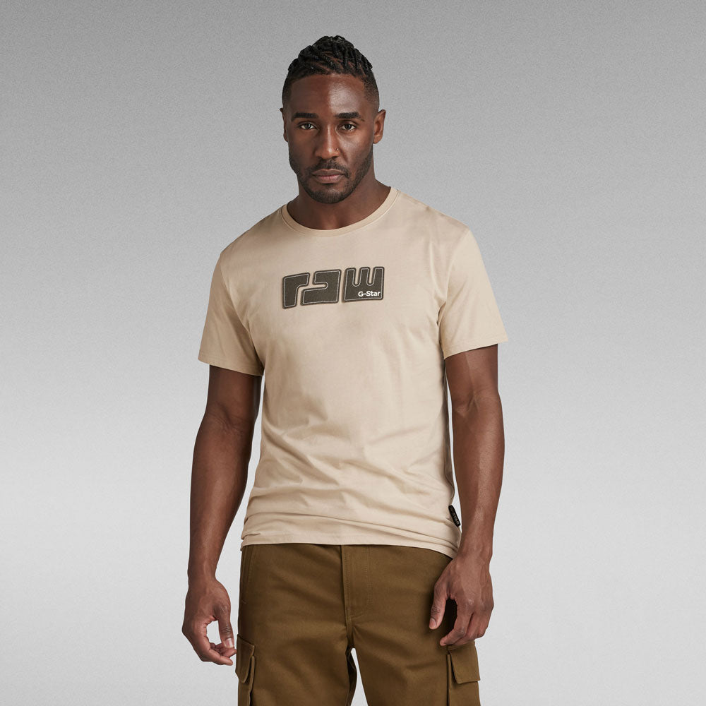 Raw. Felt T-Shirt - Khaki