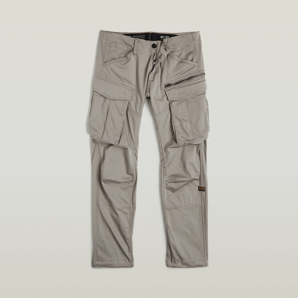 Rovic Zip 3D Tapered Cargo Pants - Grey