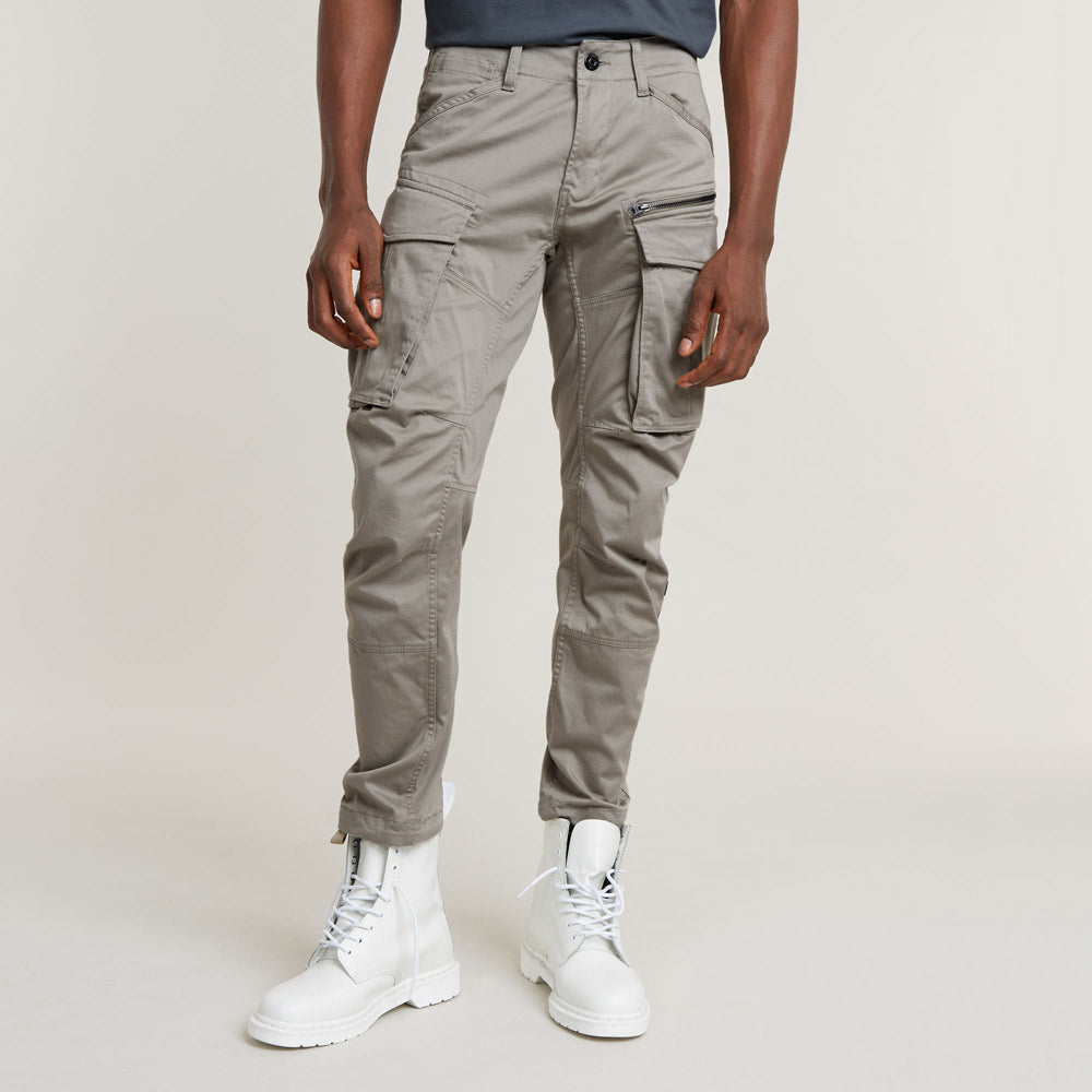 Rovic Zip 3D Tapered Cargo Pants - Grey