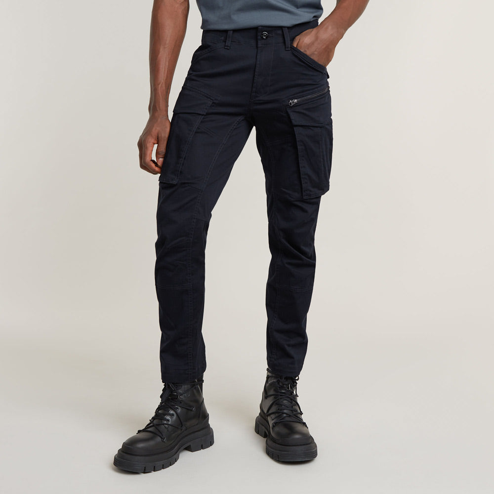 Rovic Zip 3D Tapered Cargo Pants - Navy