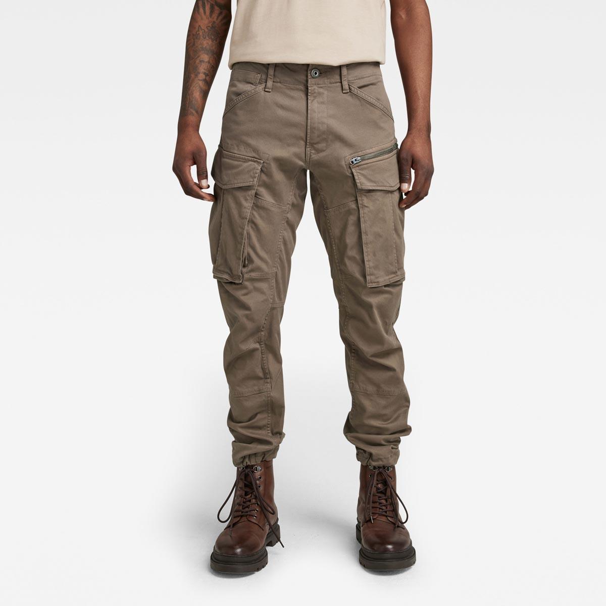 Rovic Zip 3D Regular Tapered Pants - Brown