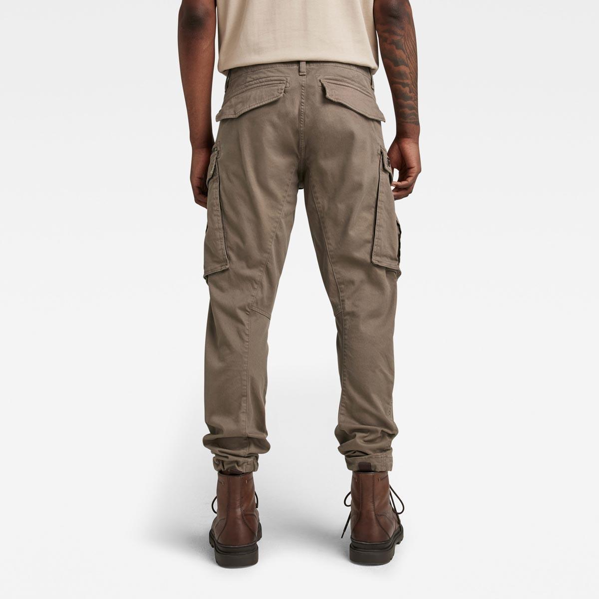 Rovic Zip 3D Regular Tapered Pants - Brown