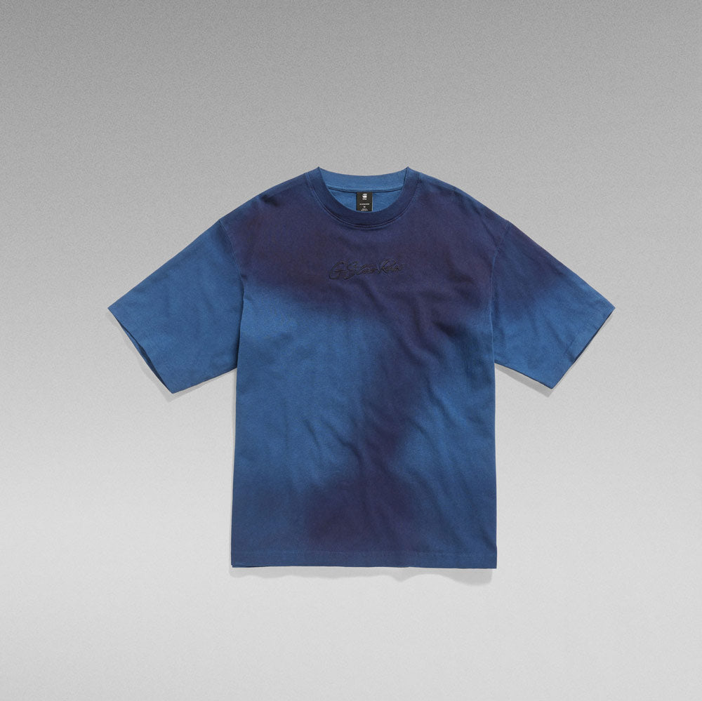 Spray Autograph T-Shirt  - Blue