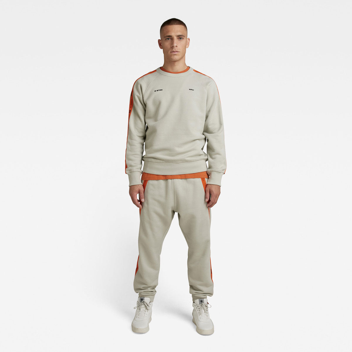 Tape Cotton Sweat Pants Off White