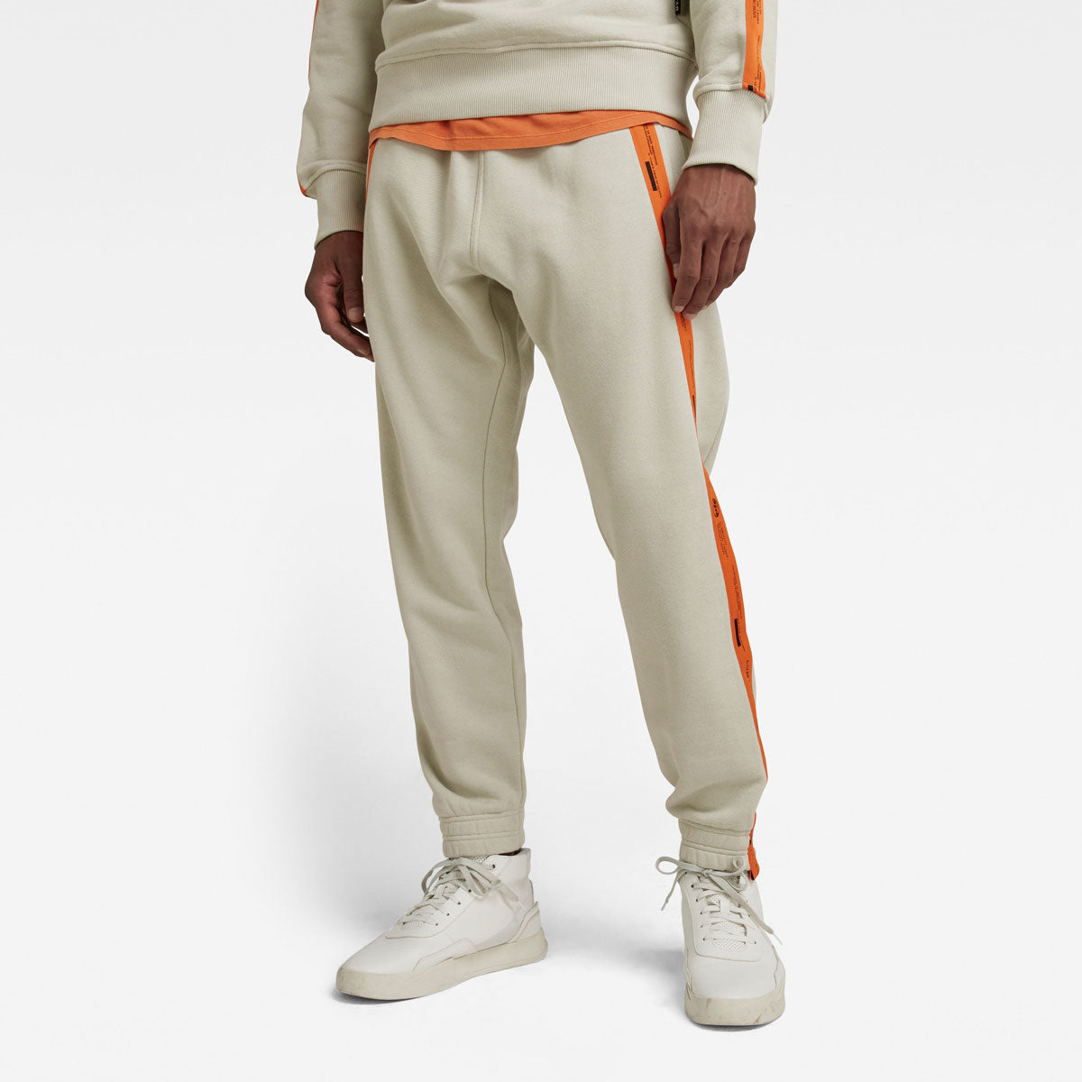 Tape Cotton Sweat Pants Off White