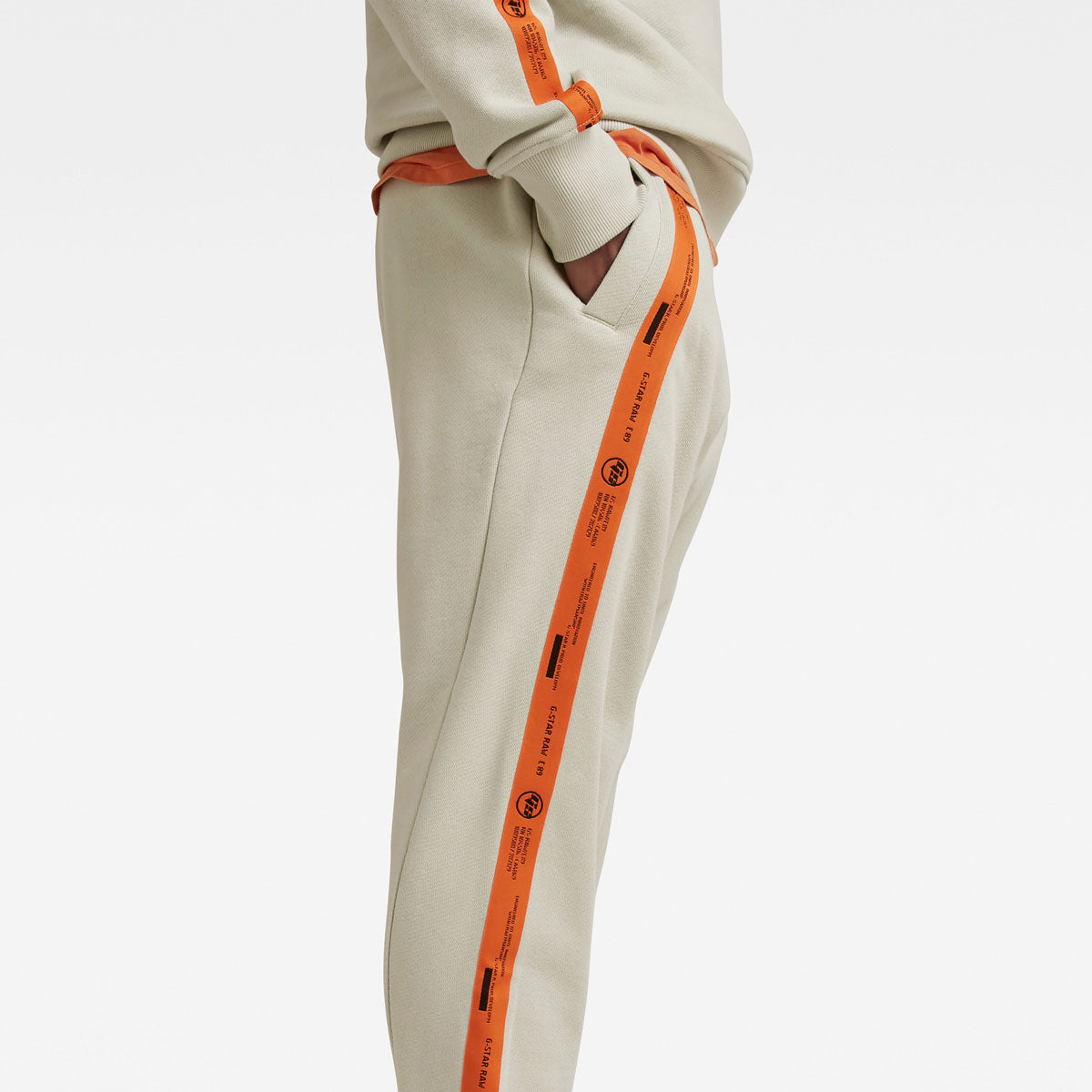 Tape Cotton Sweat Pants Off White