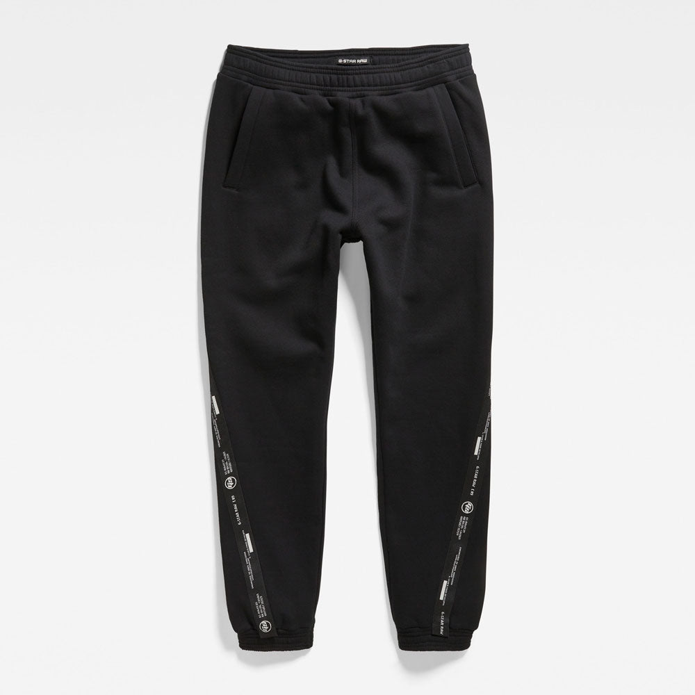 Logo Tape Cotton Sweat Pant - Black