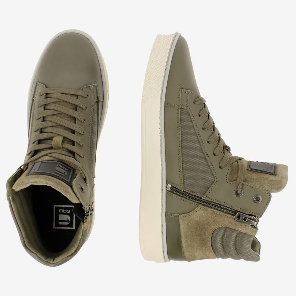 Ravond Mid BSC Denim Sneaker - Olive