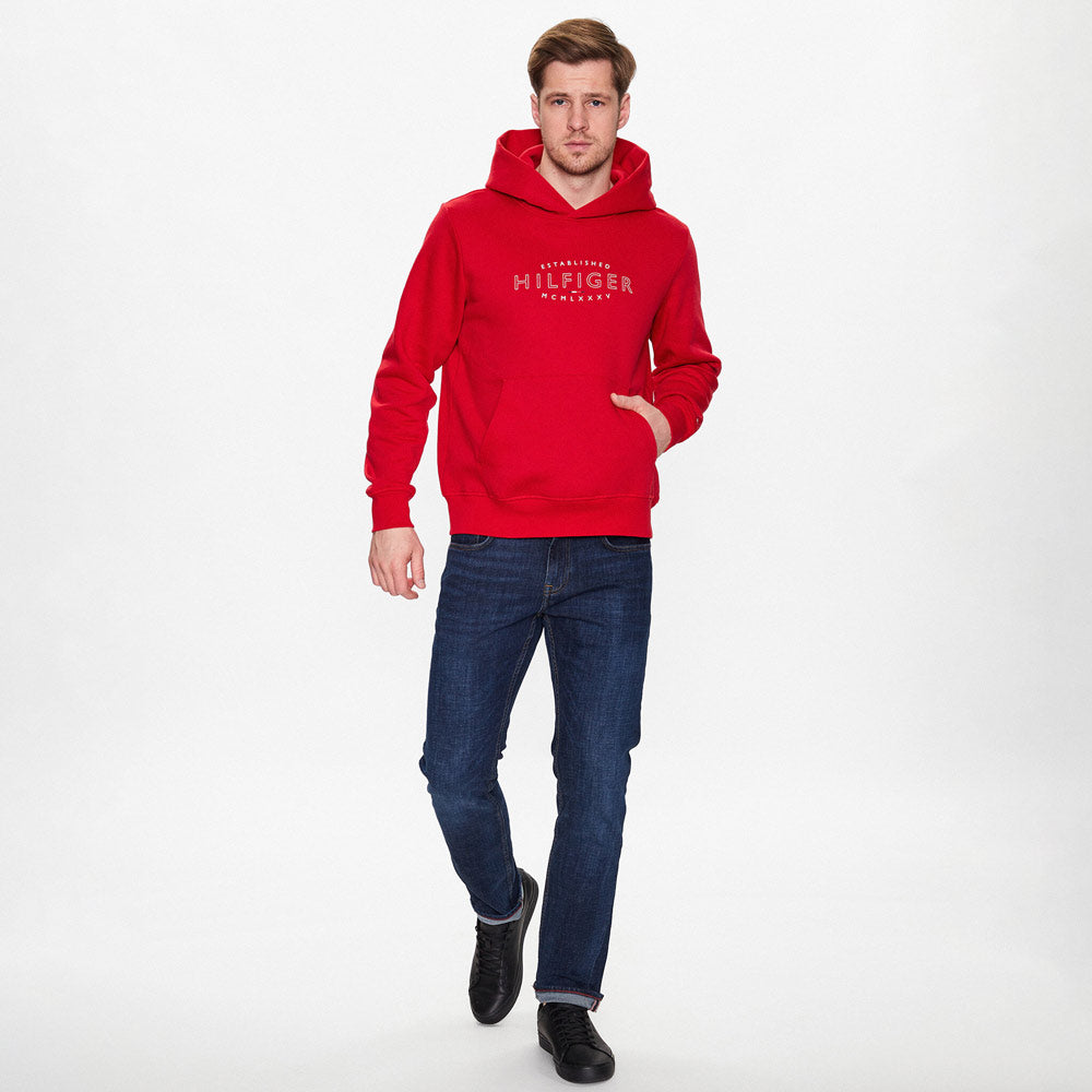 Curve Logo Hoodie - Red