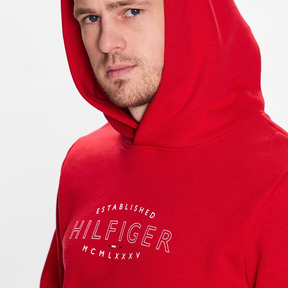 Curve Logo Hoodie - Red