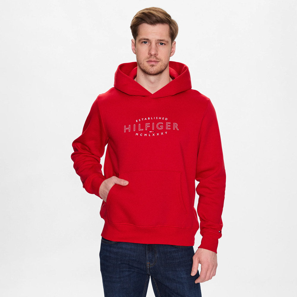 Curve Logo Hoodie - Red