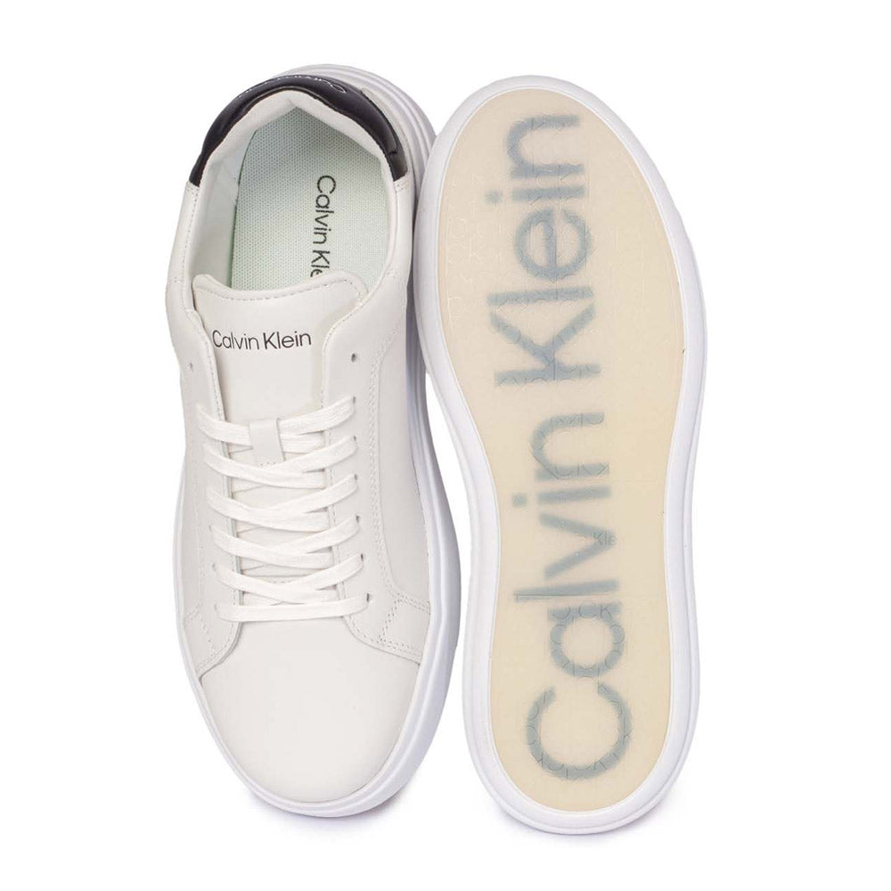 Lace-Up Leather Sneakers - White