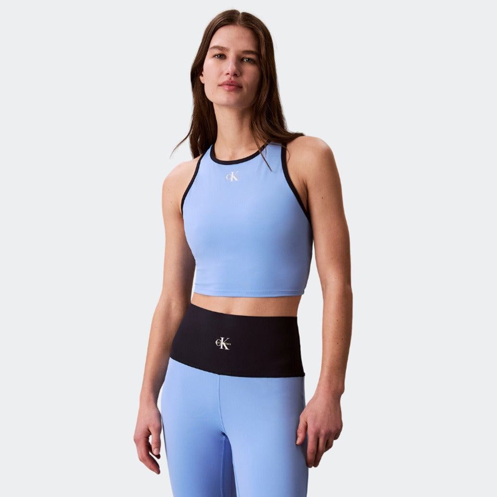 Icon Sport Graphic Longline Bra - Blue