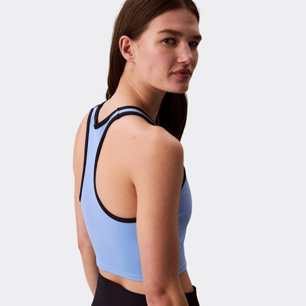 Icon Sport Graphic Longline Bra - Blue