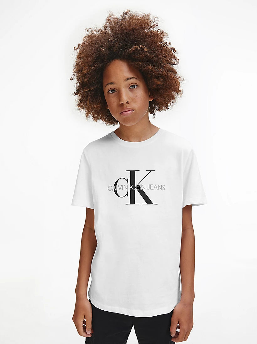 CK Kids Unisex Tee Monogram Print White