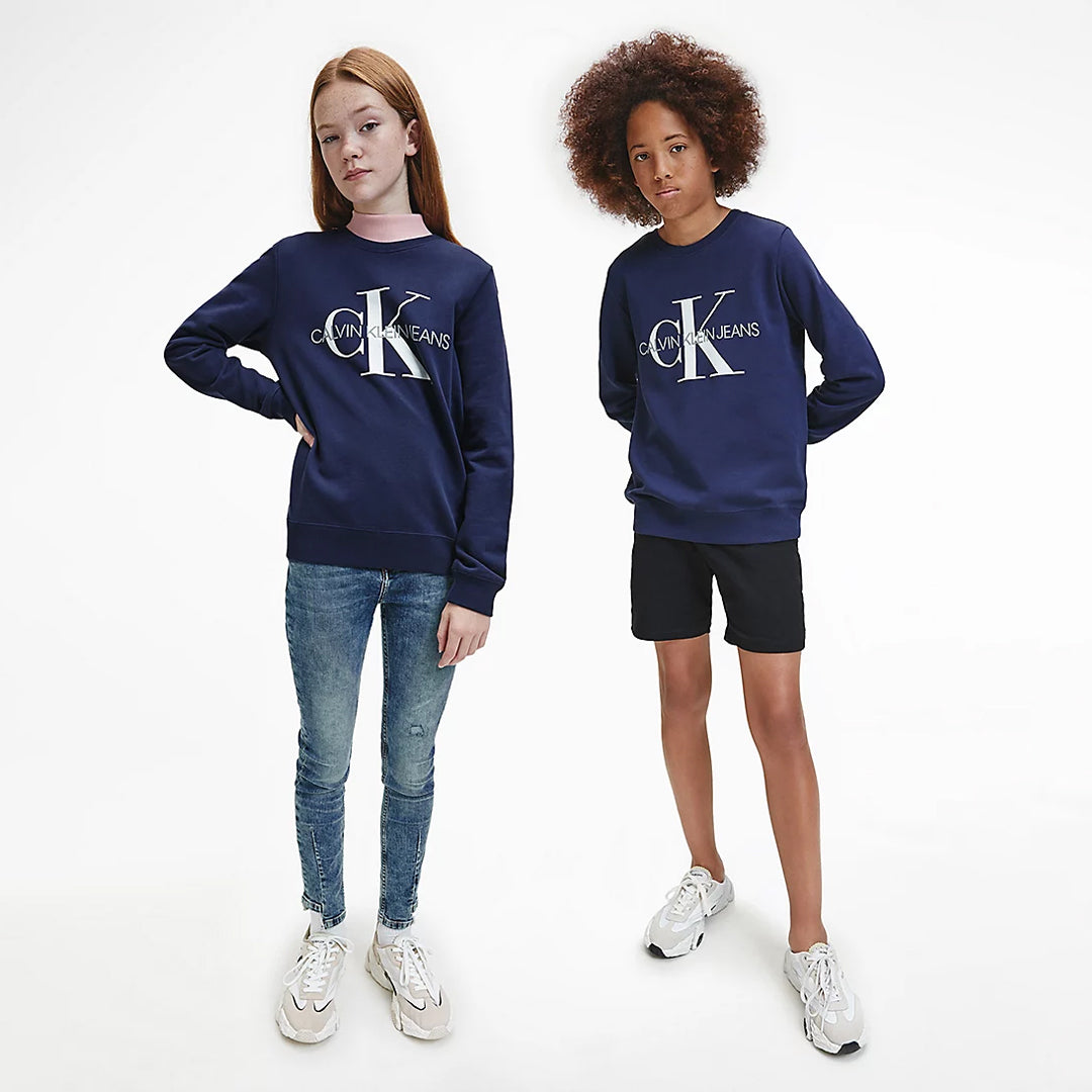 CK Kids Unisex Sweater Monogram Print Navy