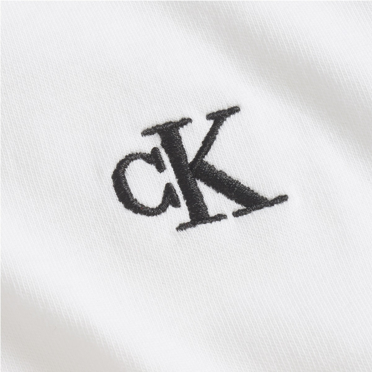 CK Embroidered Slim T-Shirt - White