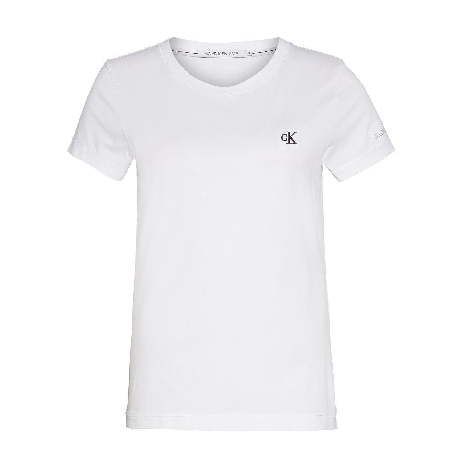 CK Embroidered Slim T-Shirt - White