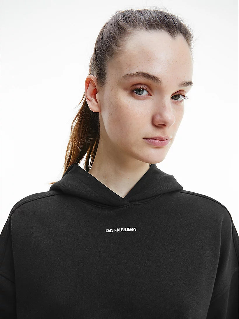 CK Hoodie Micro Branding Black