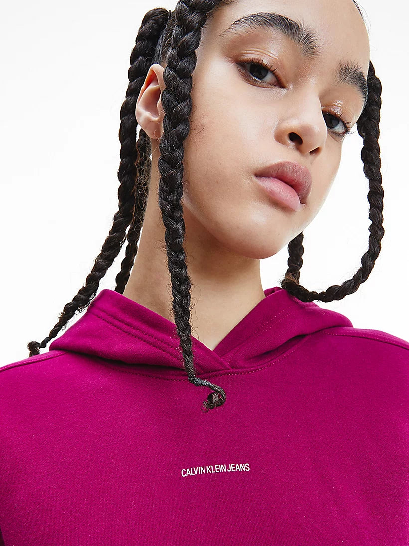 CK Hoodie Micro Branding Burgundy