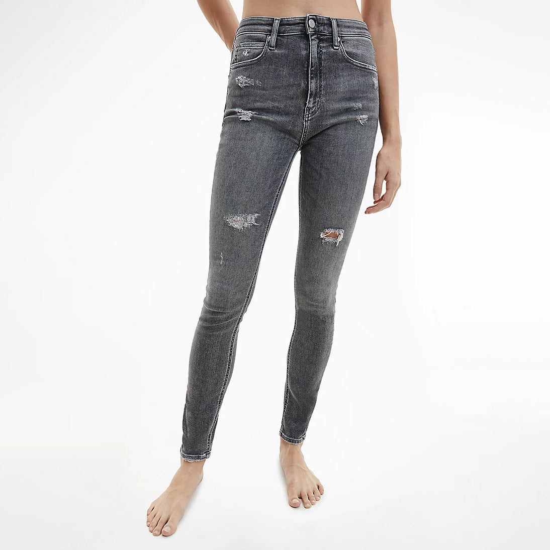 CK Women High Rise Skinny Jean Grey