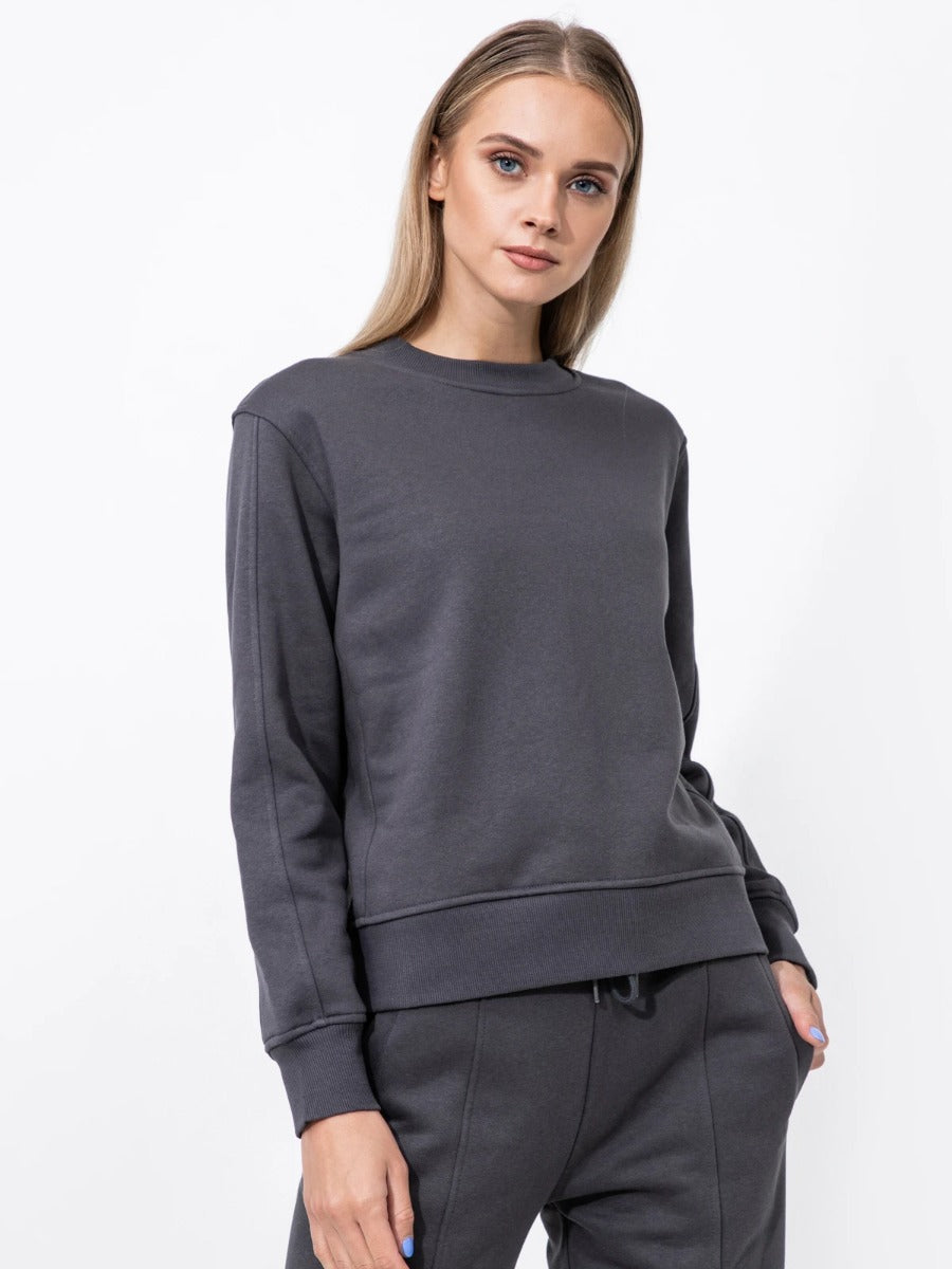 CK Monogram Crew Sweater Off Placed Grey