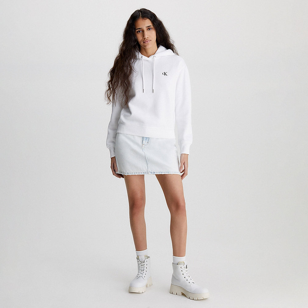 Embroidery Hoodie - White