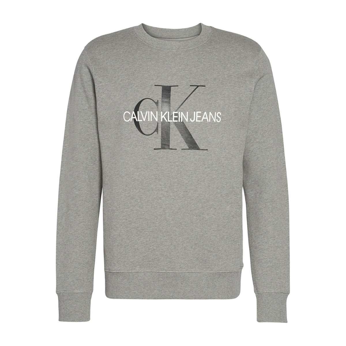 CK Men Iconic Monogram Crew Grey