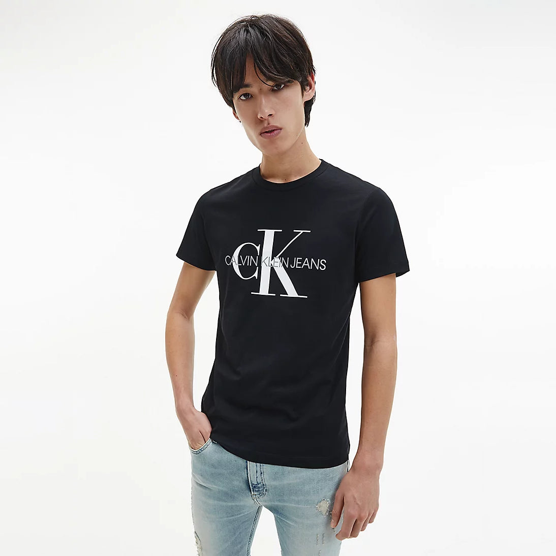 CK Men Iconic Monogram Tee Black