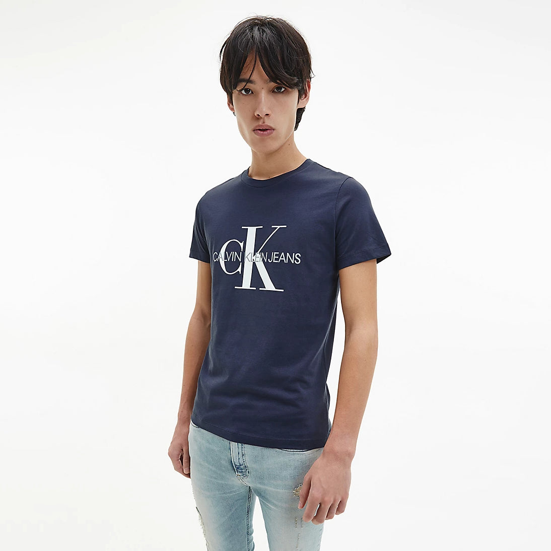 CK Men Iconic Monogram Tee Navy