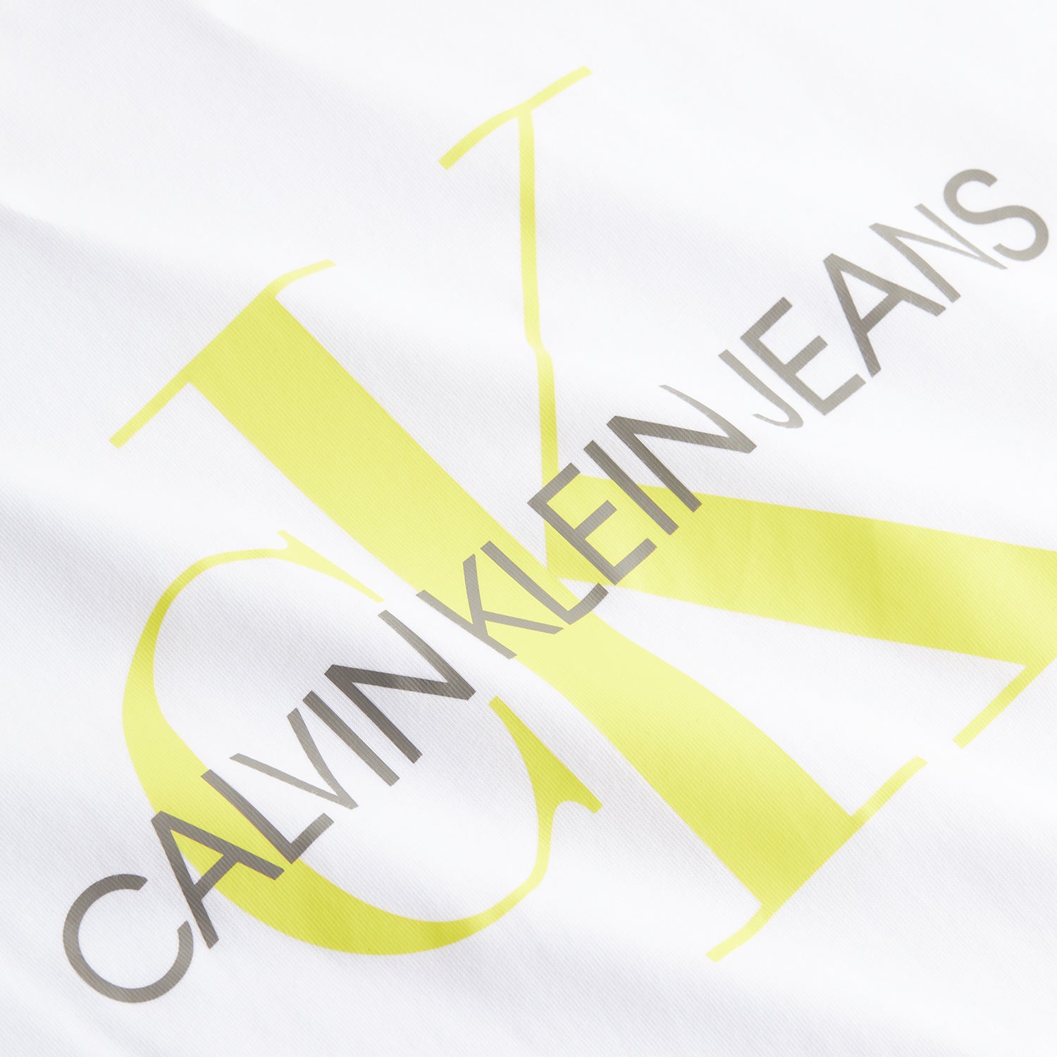 CK Men Slim Monogram Tee White