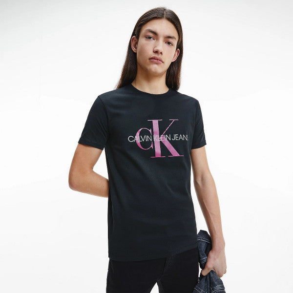 CK Men Slim Monogram Tee Black