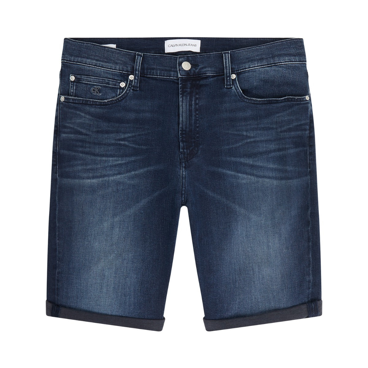 CK Men Slim Denim Shorts Dark Wash