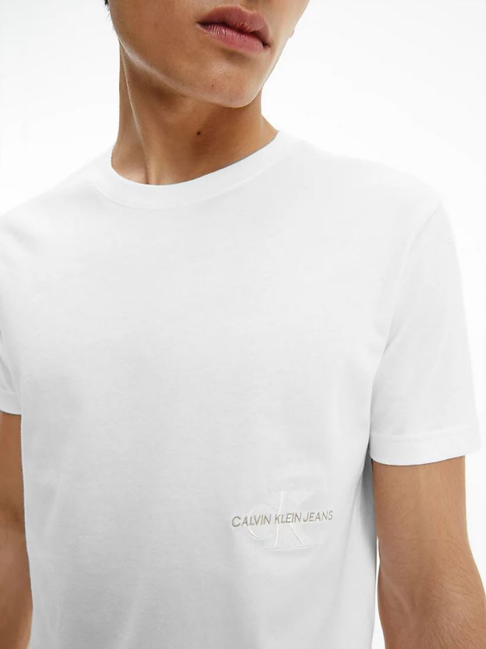 CK Slim Logo Tee White