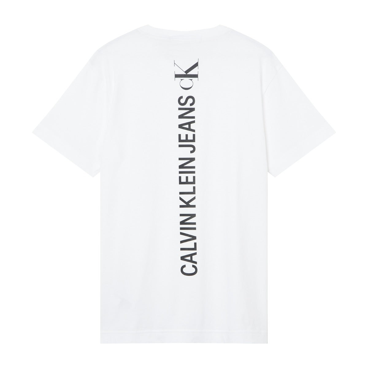 CK Men Vertical Logo Tee White