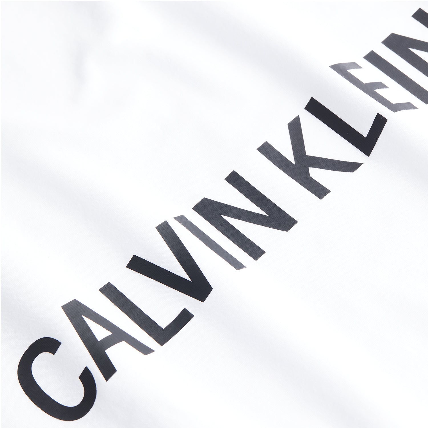 CK Men Vertical Logo Tee White