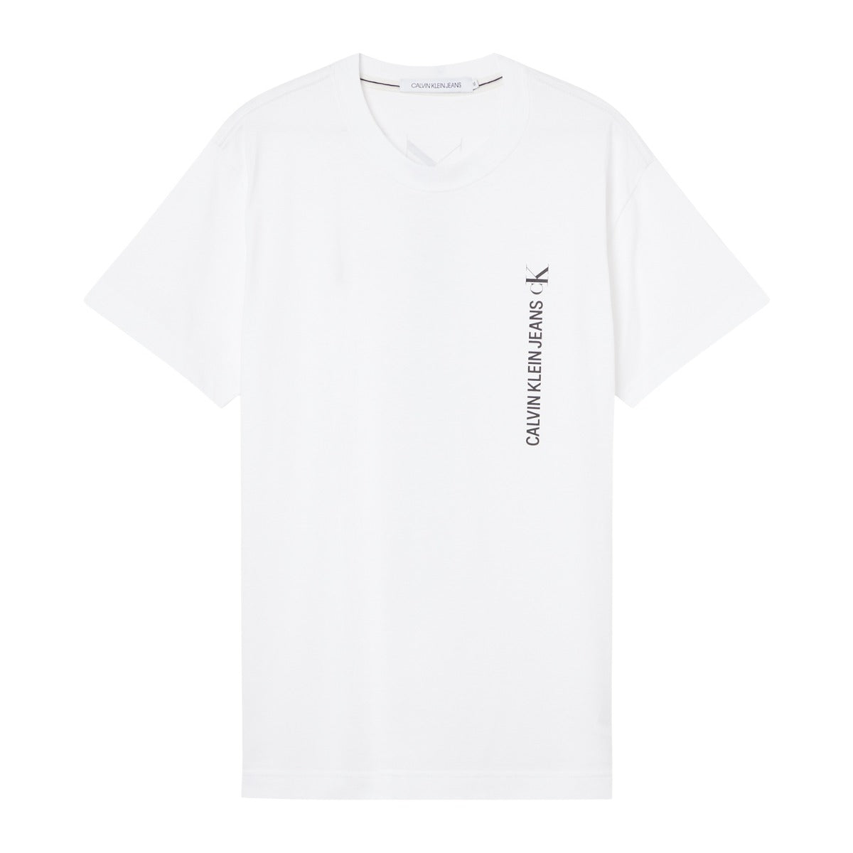 CK Men Vertical Logo Tee White